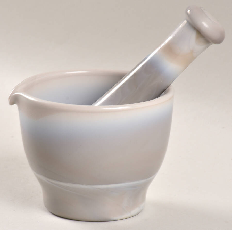 Marble Pestle and Mortar by Mosser (Ohio)-1