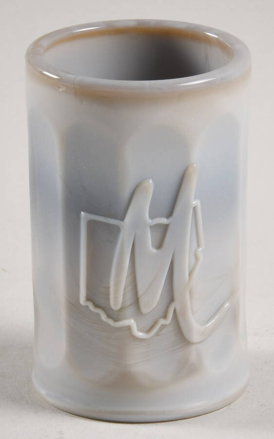 Marble Shot Glass by Mosser (Ohio)-1