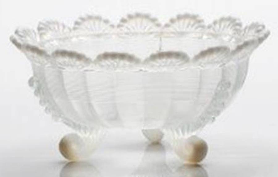 Crystal Opal 6" Large Fruit Bowl by Mosser (Ohio)-1