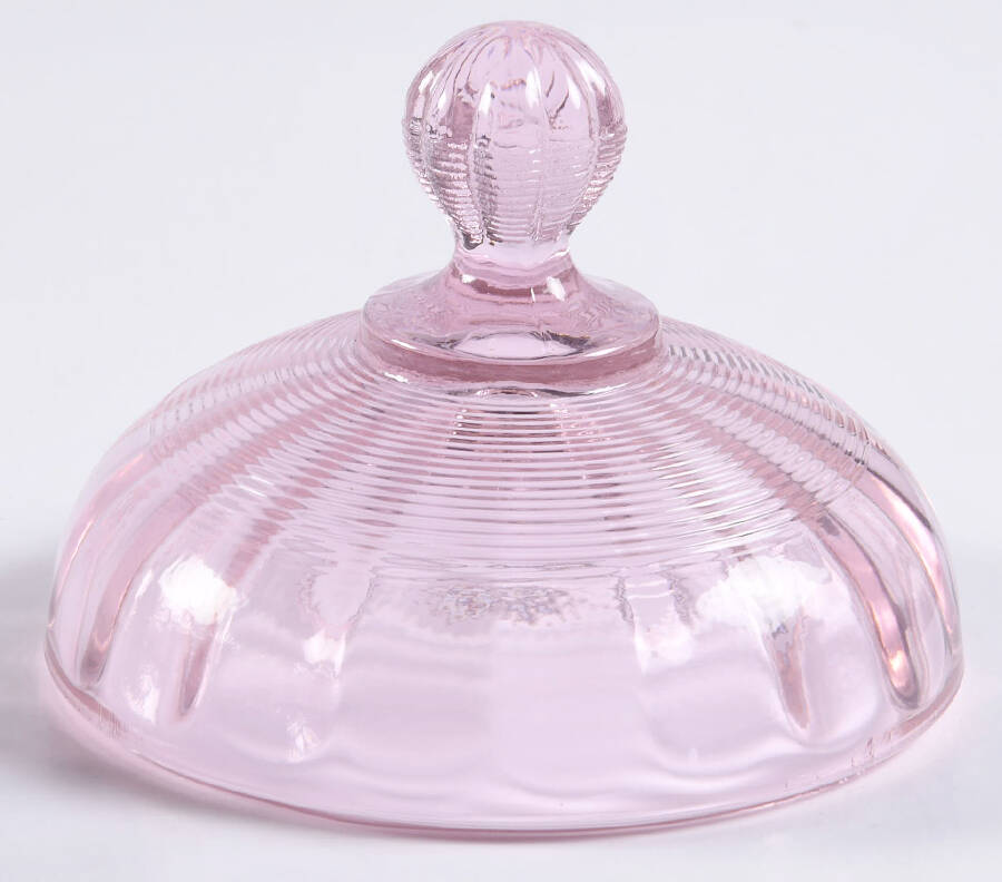 Passion Pink Lid for Candy Dish by Mosser (Ohio)-1