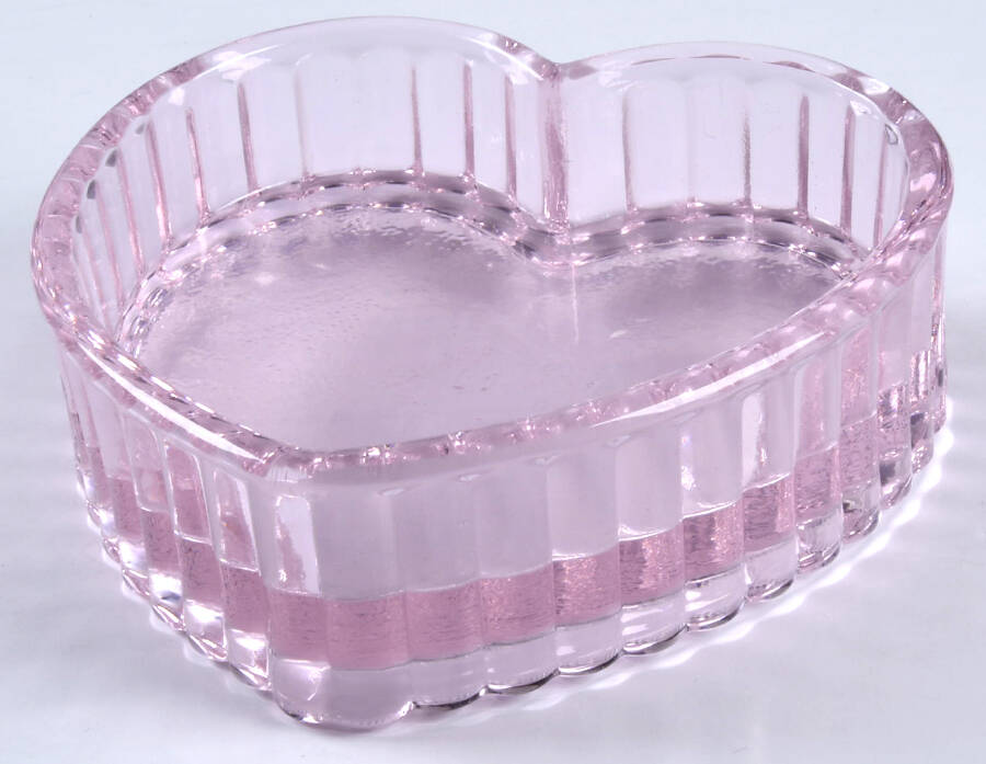Passion Pink Small Heart Box No Lid by Mosser (Ohio)-1