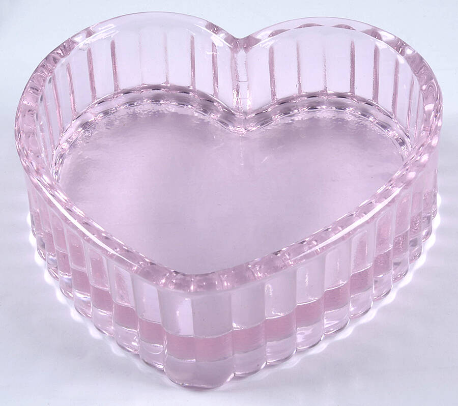 Passion Pink Small Heart Box No Lid by Mosser (Ohio)-1