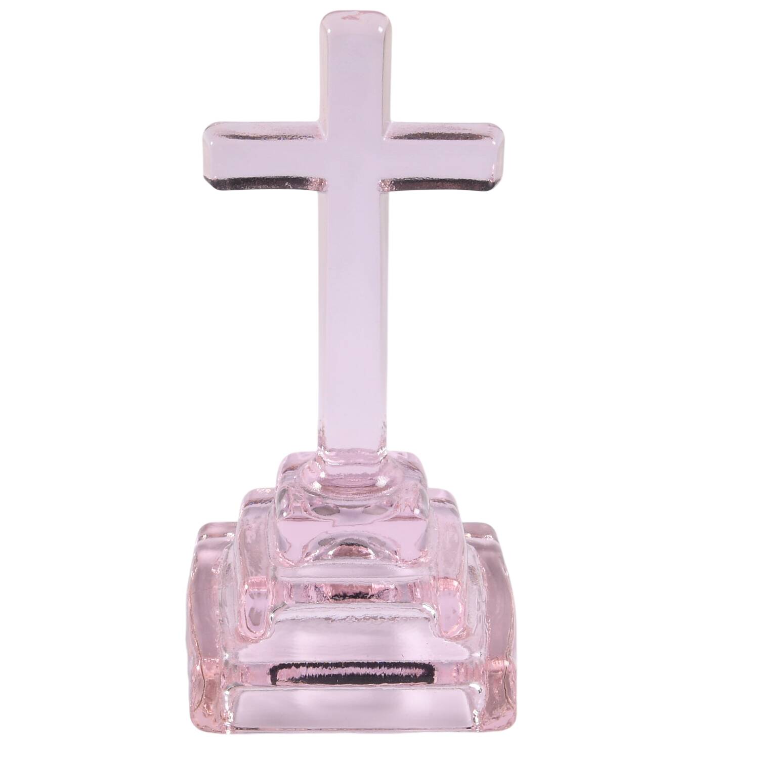 Passion Pink Cross Figurine by Mosser (Ohio)-1