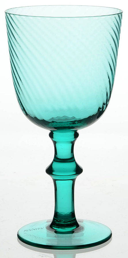 Avalon-Blue-Green Green Water Goblet by Mikasa-1