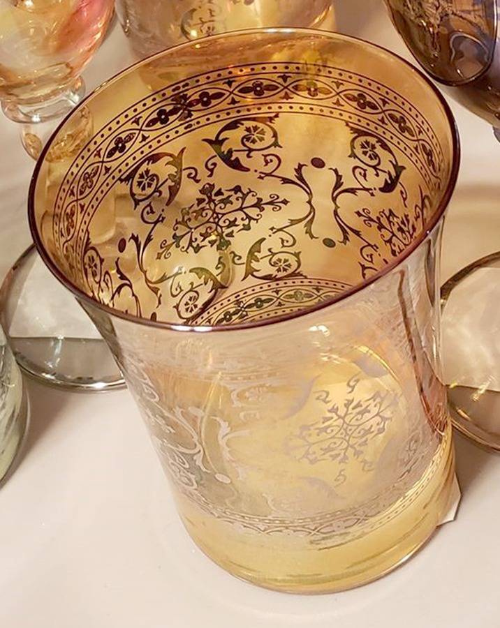 Vivaldi Amber Flat Tumbler by Marshall Field-1