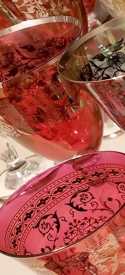 Vivaldi Ruby Water Goblet by Marshall Field-1