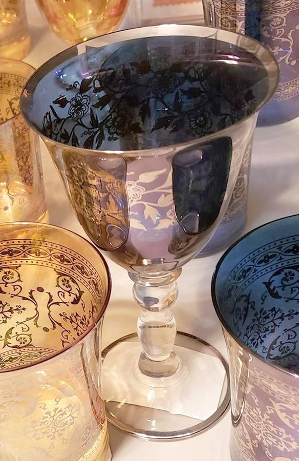 Vivaldi Blue Water Goblet by Marshall Field-1