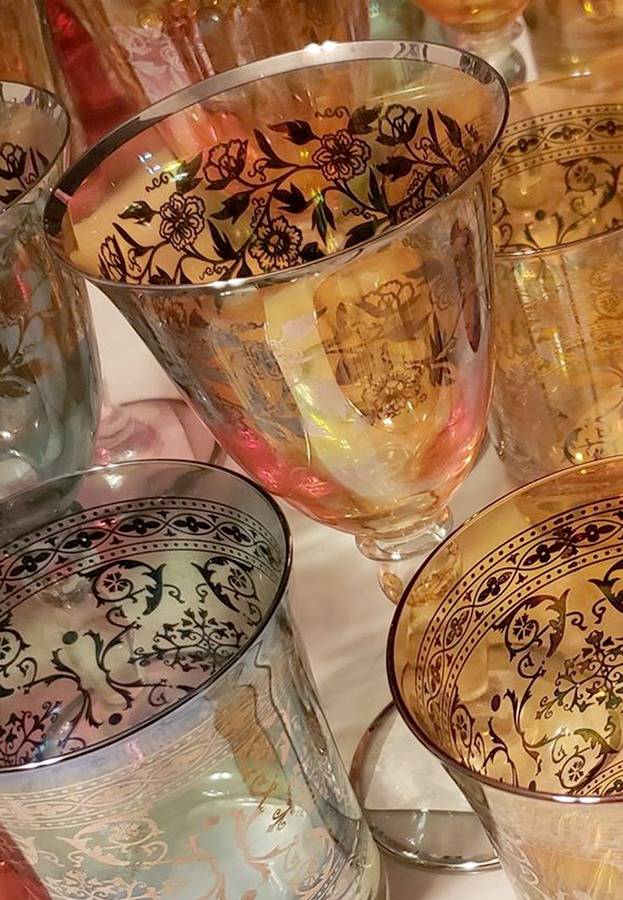 Vivaldi Amber Water Goblet by Marshall Field-1
