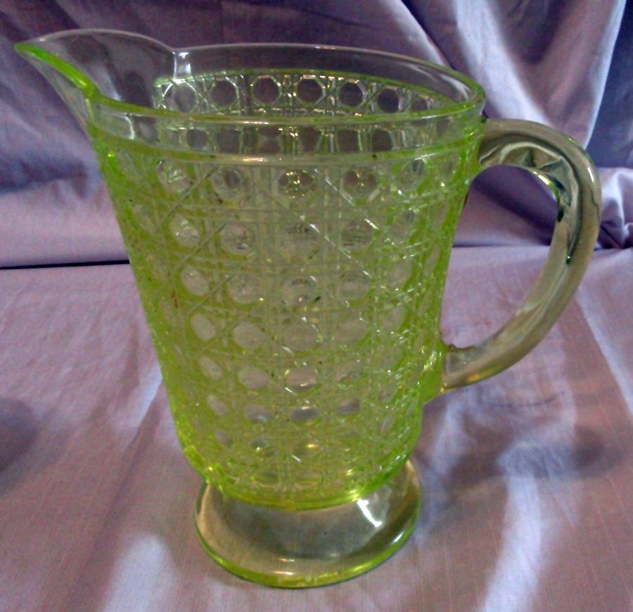 Cane Vaseline Pitcher by McKee-1