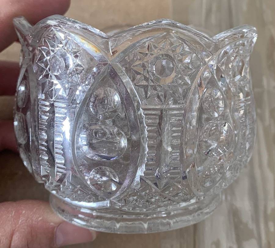 Lenox (Pressed Glass) Open Sugar by McKee-1