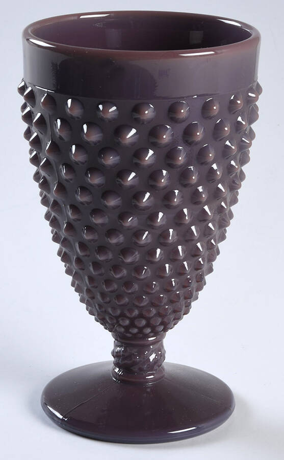Gigi Eggplant Water Goblet by Mosser (Ohio)-1