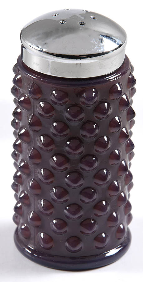 Gigi Eggplant Salt Shaker with Metal Lid by Mosser (Ohio)-1