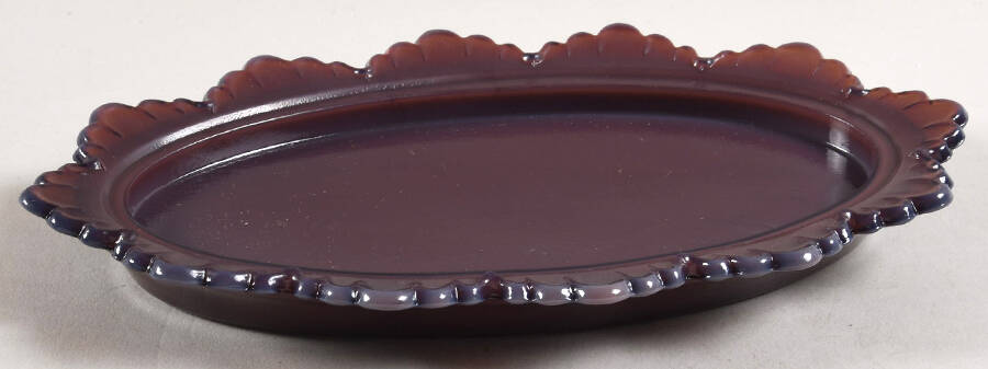 Gigi Eggplant 1/4 Pound Butter Dish, No Lid by Mosser (Ohio)-1
