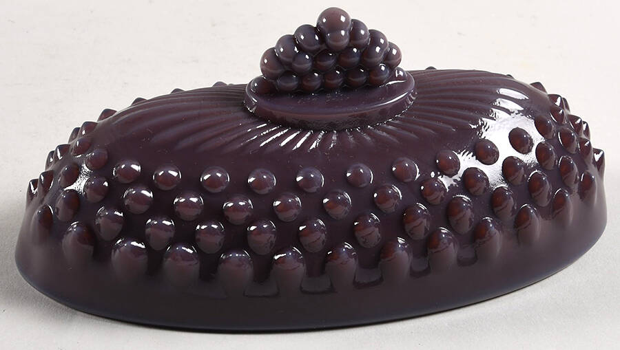 Gigi Eggplant Lid for 1/4 Pound Butter by Mosser (Ohio)-1