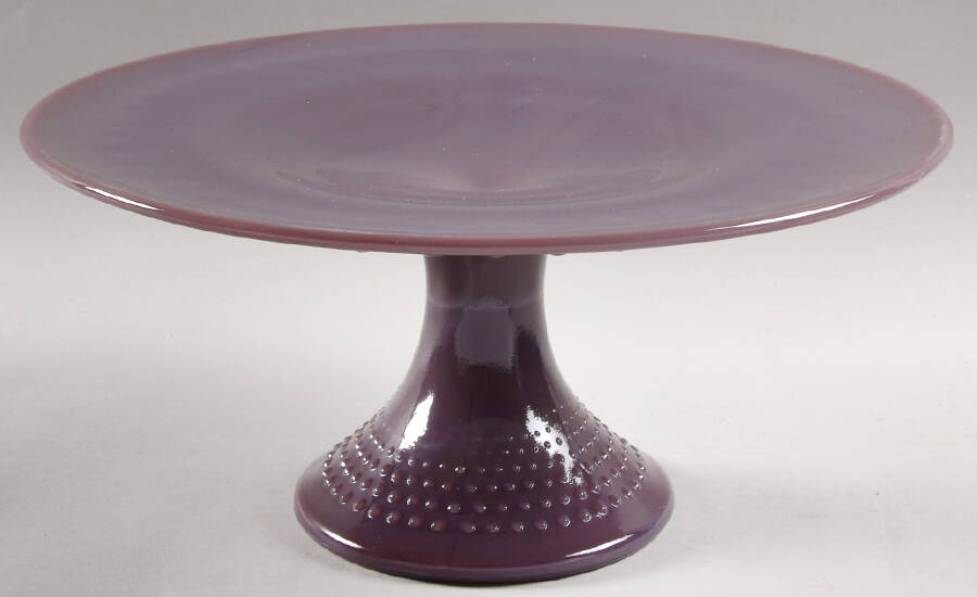 Gigi Eggplant 12" Diameter Cake Stand/Pedestal by Mosser (Ohio)-1