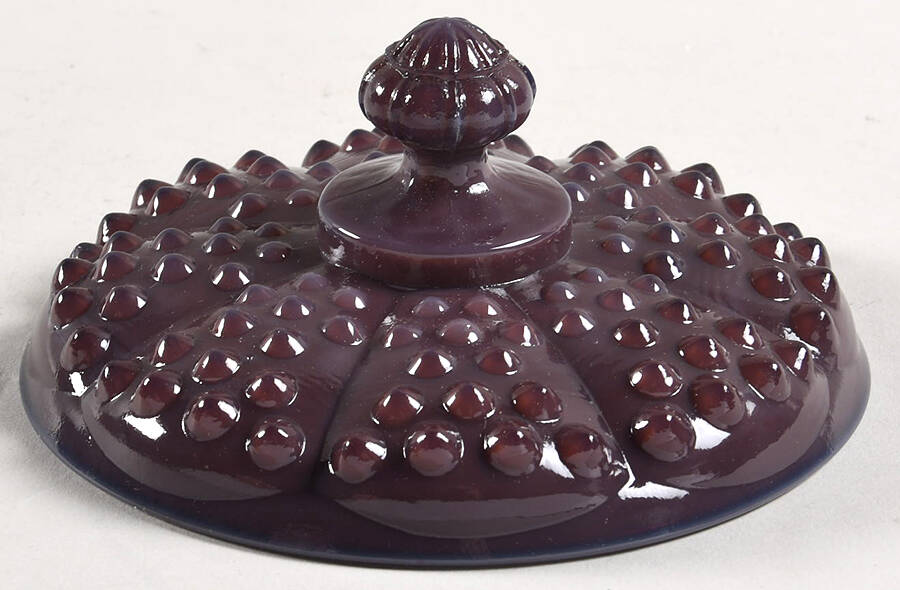 Gigi Eggplant Lid for Butter Tub by Mosser (Ohio)-1