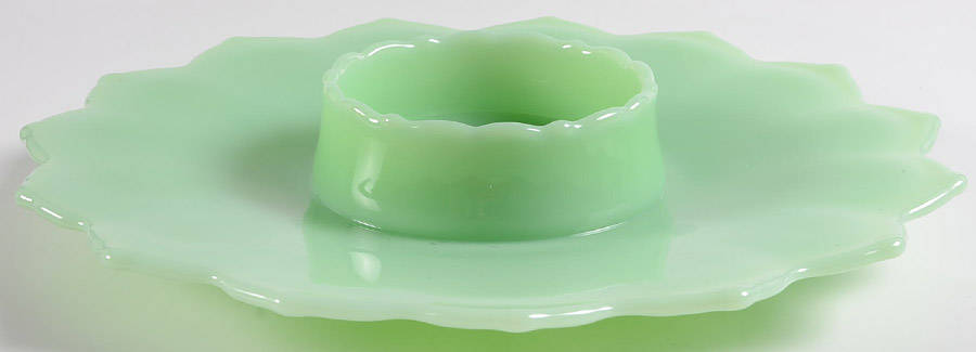 Gigi Jadeite (1 Piece) Chip & Dip by Mosser (Ohio)-1