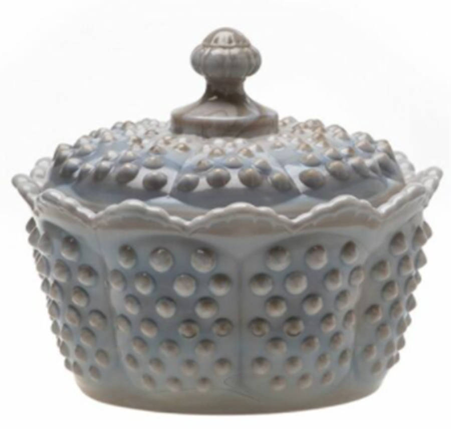 Gigi Marble Gray Butter Tub with Lid by Mosser (Ohio)-1