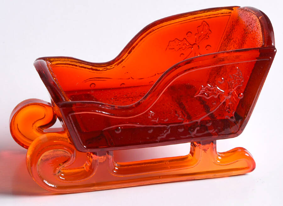 Holiday Animals & Figurines Small Sleigh Bowl by Mosser (Ohio)-1