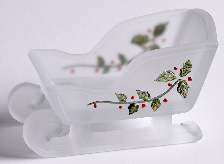 Holiday Animals & Figurines Small Sleigh Bowl by Mosser (Ohio)-1