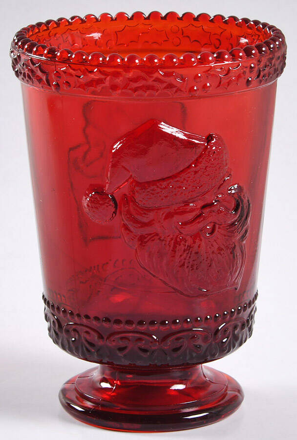 Holiday Animals & Figurines 8 Oz Santa Footed Tumbler by Mosser (Ohio)-1