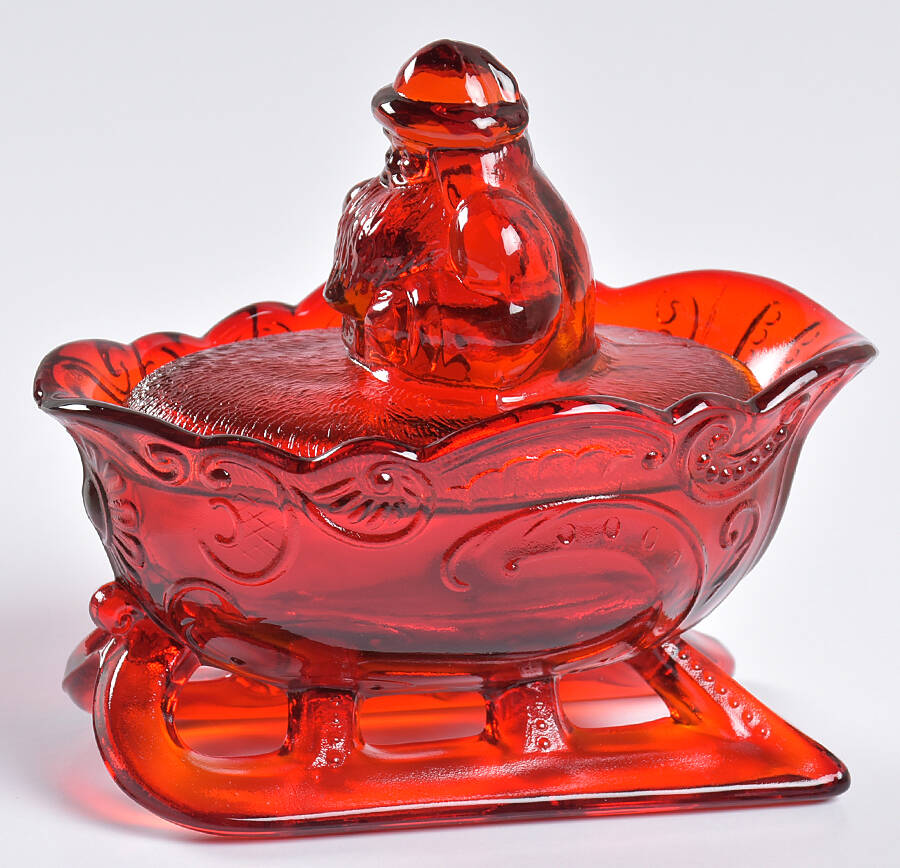 Holiday Animals & Figurines #1872 Santa on Sleigh by Mosser (Ohio)-1