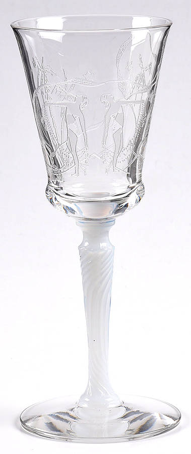Superba White and Clear (Stem 7654 1-2) Wine Glass by Morgantown-1