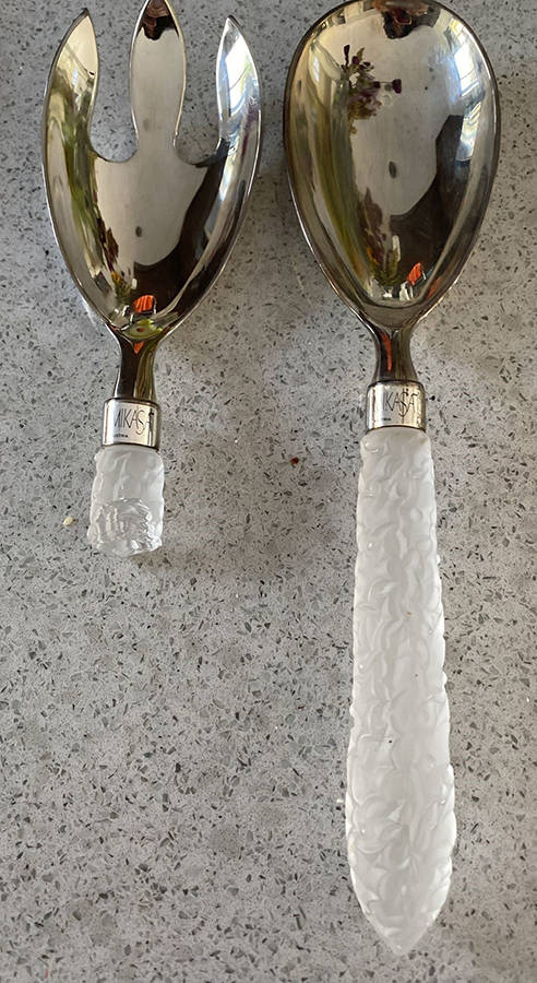 Winter Holly Salad Serving Set (Spoon & Fork) by Mikasa-1