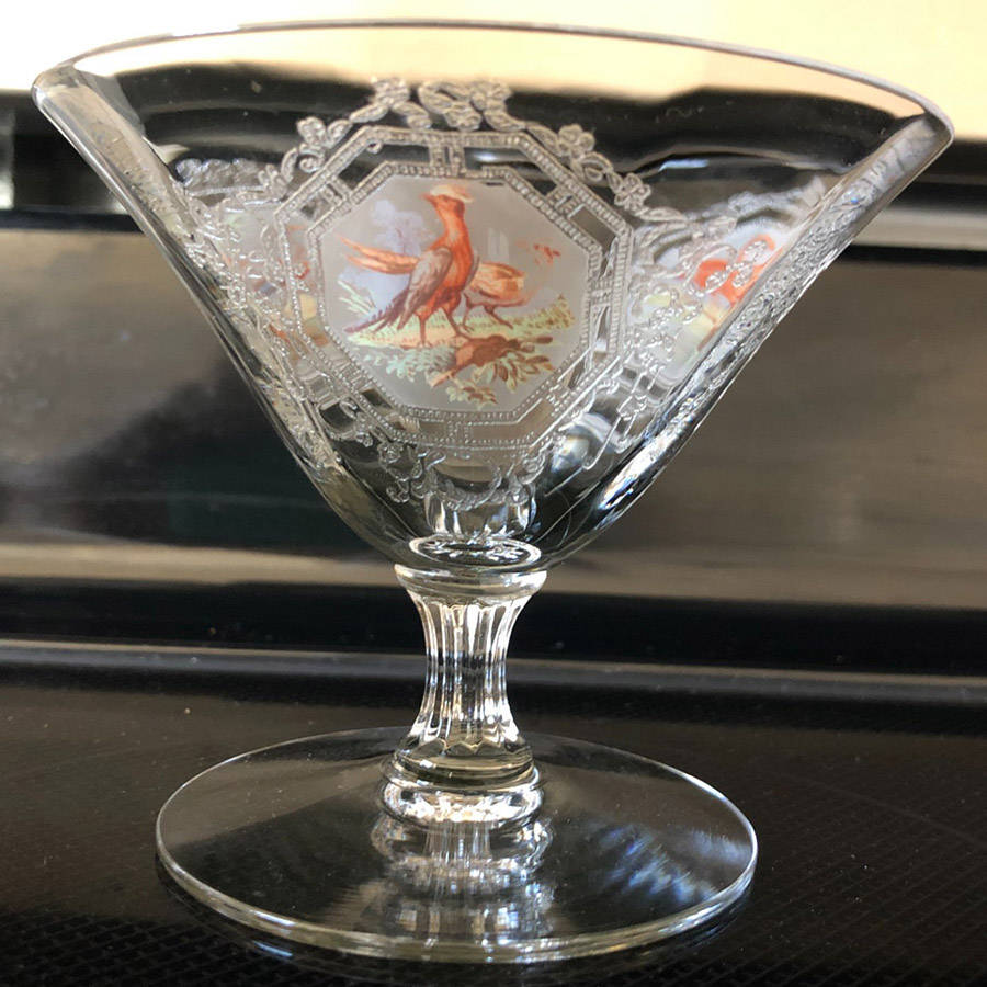 Manchester Pheasant (Stem #7690) Low Sherbet by Morgantown-1