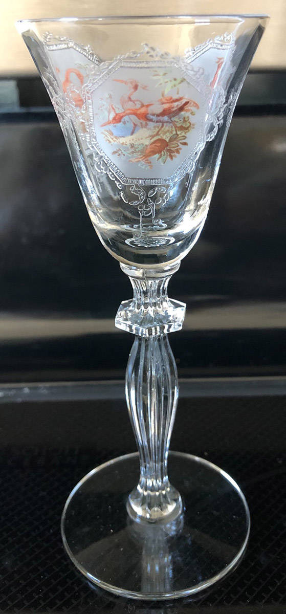 Manchester Pheasant (Stem #7690) Cordial Glass by Morgantown-1