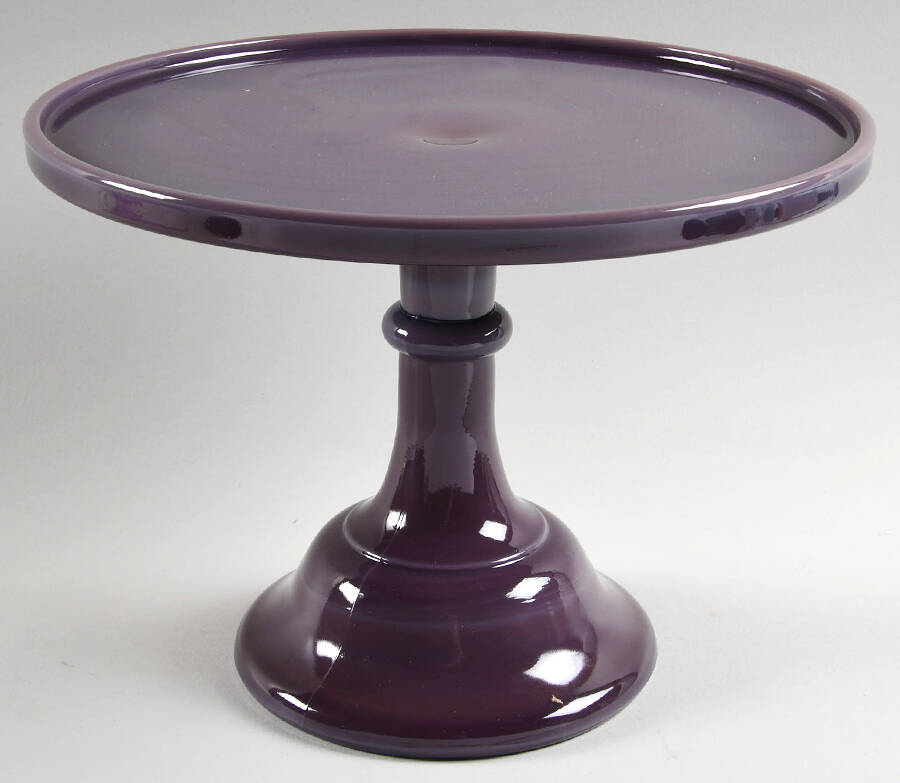 Eggplant 10" Diameter Pedestal Cake Stand by Mosser (Ohio)-1