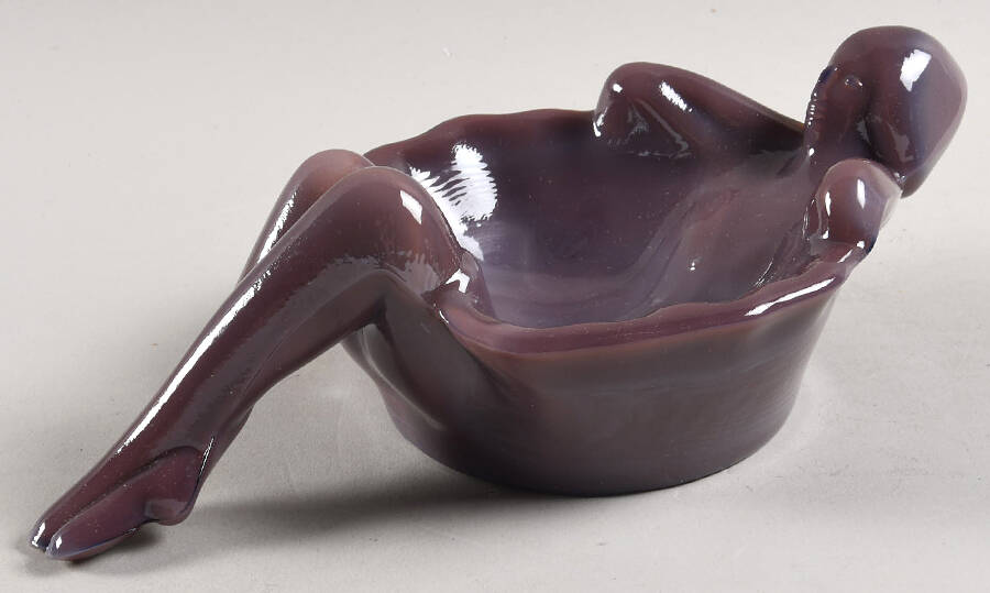 Eggplant Soap Dish by Mosser (Ohio)-1
