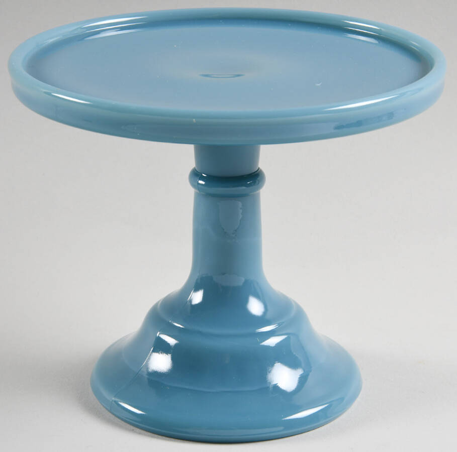 Georgia Blue 6" Diameter Pedestal Cake Stand by Mosser (Ohio)-1