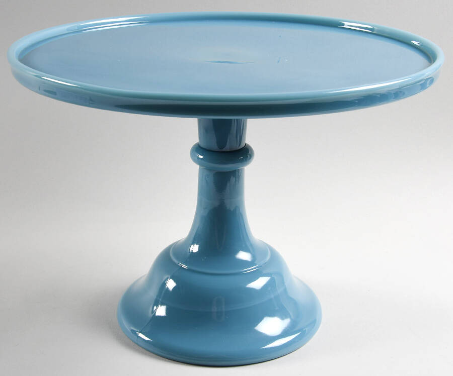 Georgia Blue 12" Diameter Cake Stand/Pedestal by Mosser (Ohio)-1
