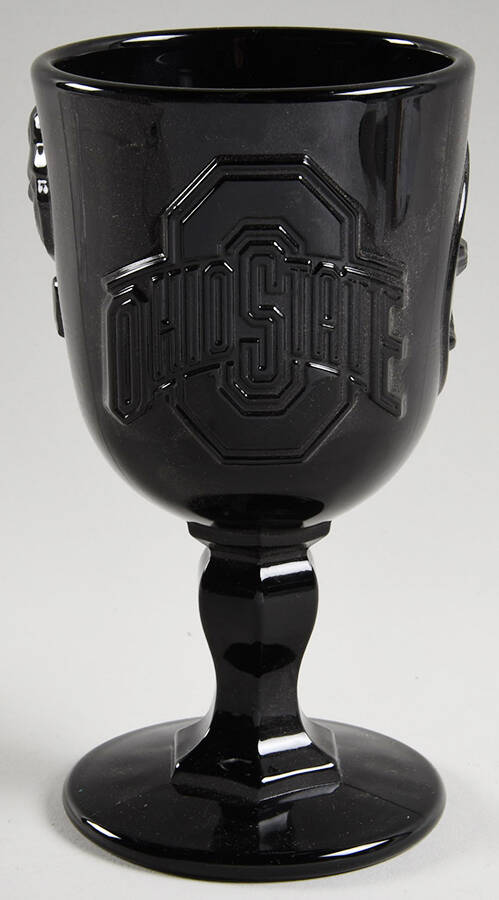 Ohio State University Black Water Goblet by Mosser (Ohio)-1