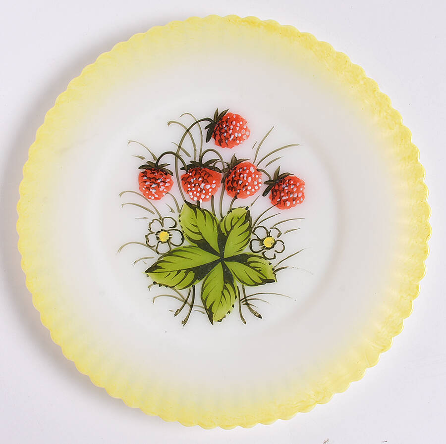 Petalware Fruit (Yellow Edge) Monax Salad Plate by MacBeth-Evans-1