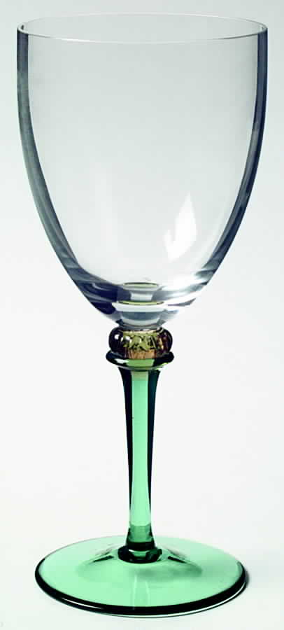 Acropolis Green Water Goblet by Noritake-1