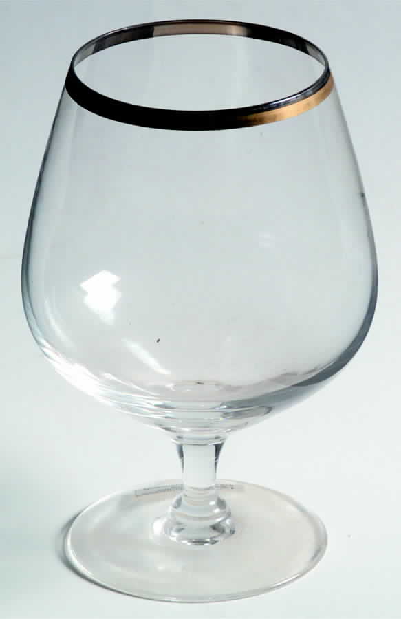 Gold & Platinum Brandy Glass by Noritake-1