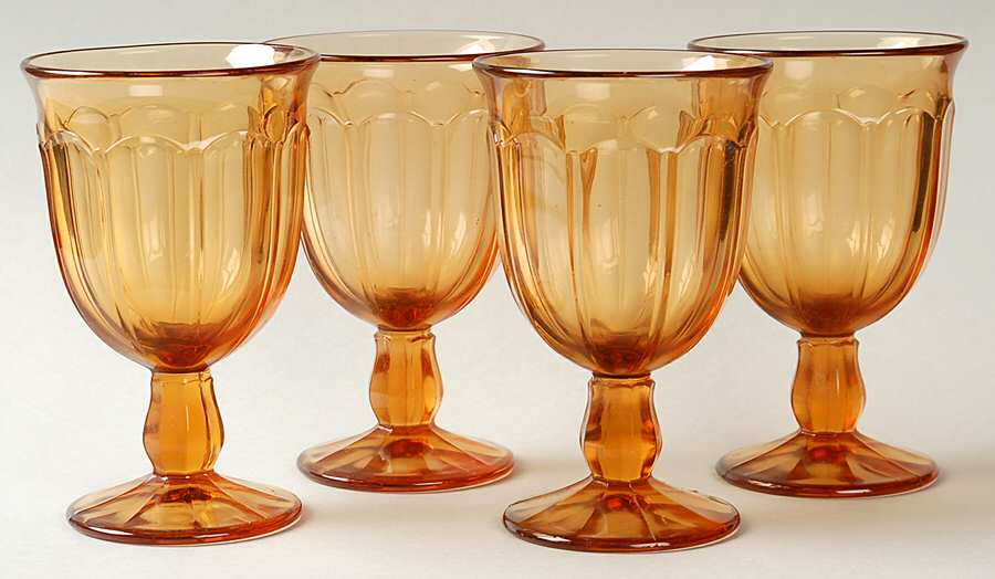 Provincial-Amber Water Goblet - Set of 4 by Noritake-1