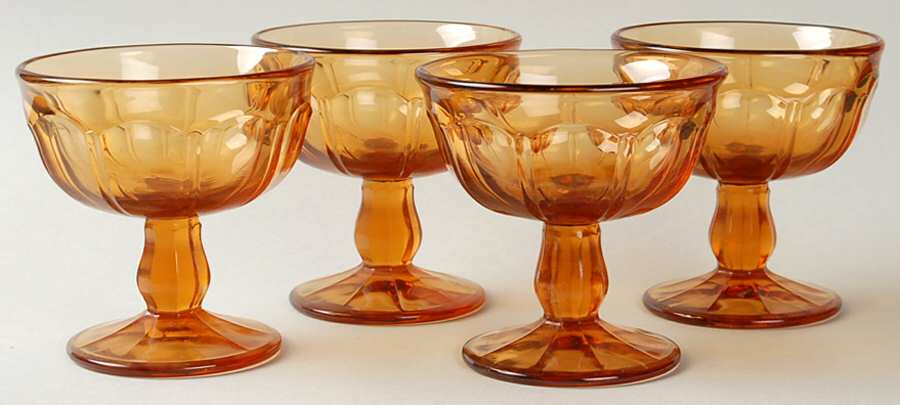Provincial-Amber Champagne Tall Sherbet - Set of 4 by Noritake-1
