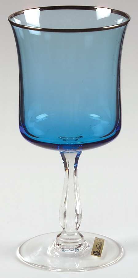 Rainbow-Blue (Platinum Trim) Wine Glass by Noritake-1