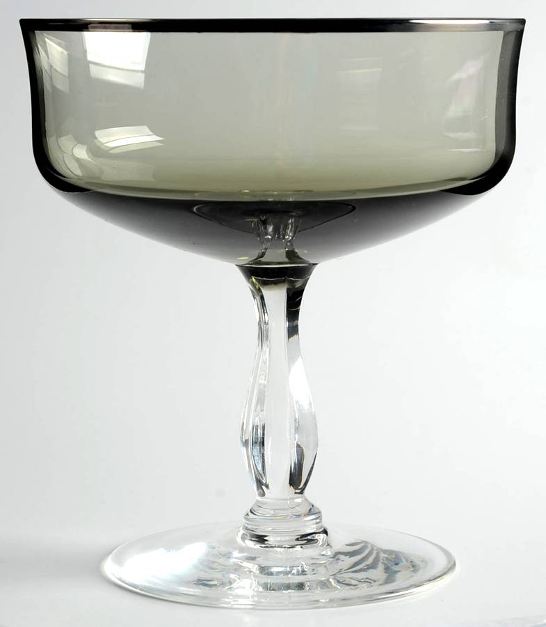 Rainbow-Smoke (Platinum Trim) Champagne/Tall Sherbet by Noritake-1