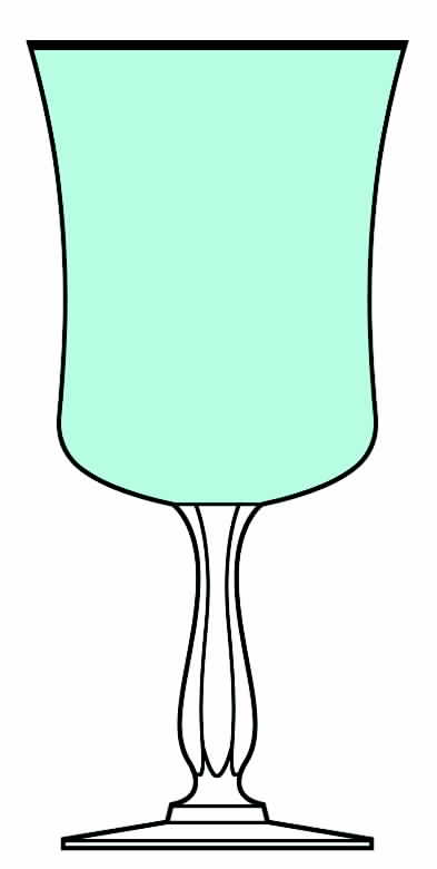Rainbow-Turquoise (Platinum Trim) Water Goblet by Noritake-1