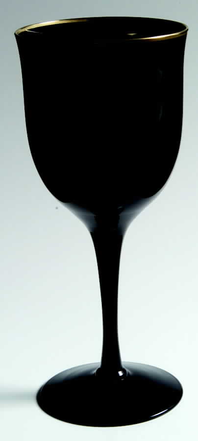 Remembrance-Ebony Water Goblet by Noritake-1