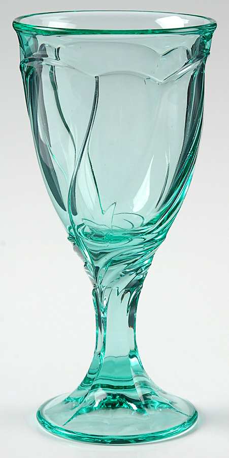 Sweet Swirl-Aqua Wine Glass by Noritake-1