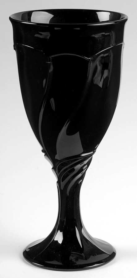 Sweet Swirl-Black Water Goblet by Noritake-1