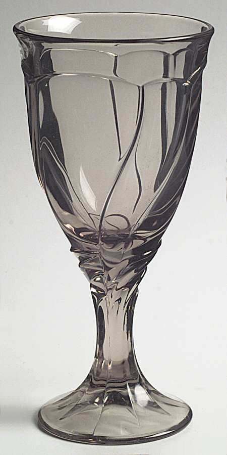 Sweet Swirl-Brown (Tawny) Water Goblet by Noritake-1