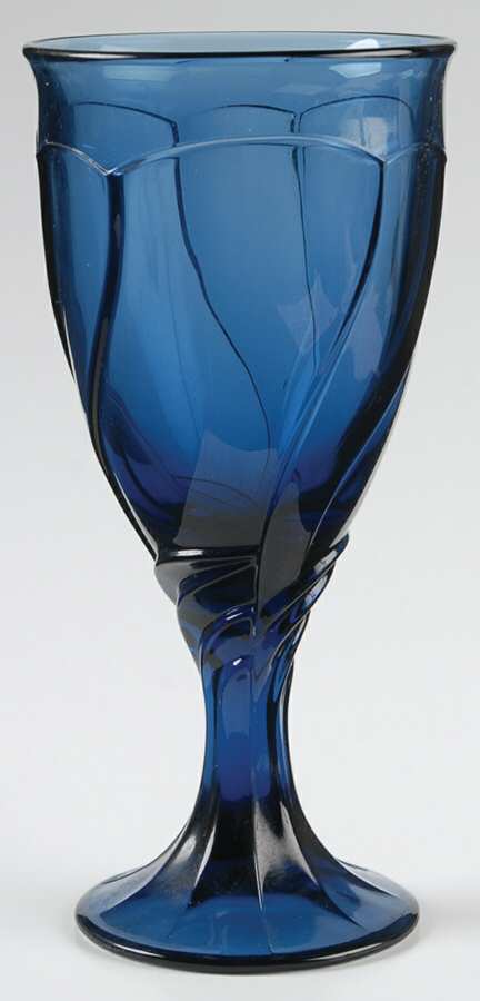 Sweet Swirl Dark Blue (Midnight) Water Goblet by Noritake-1