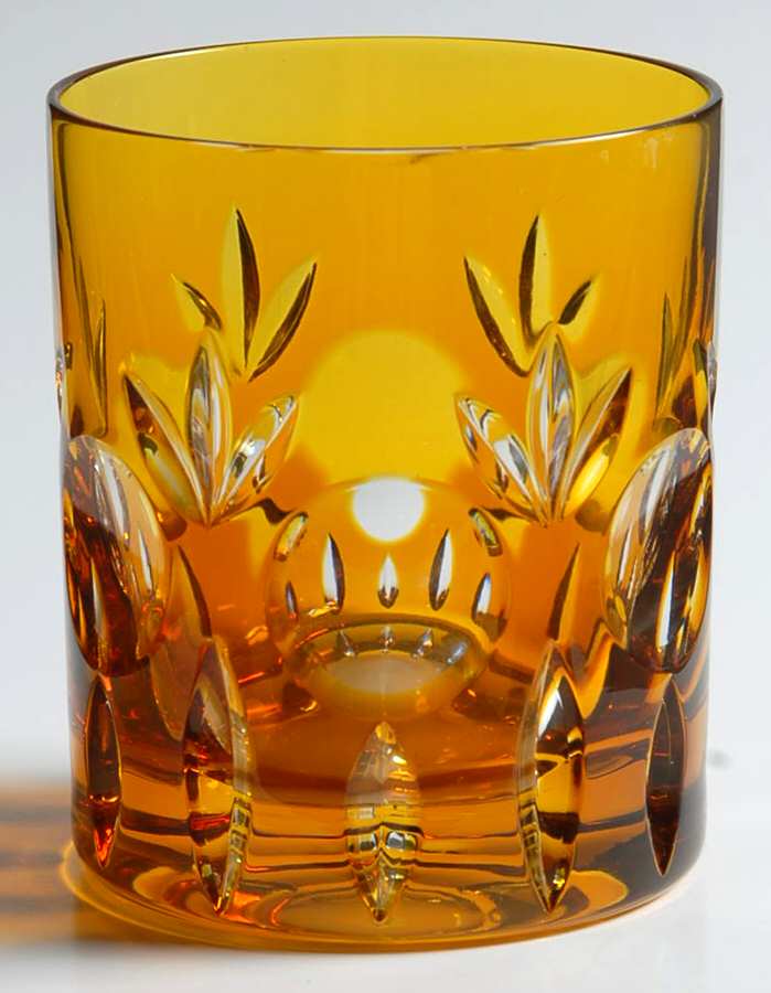 Bamberg (Curved in Bowl Shape) Amber Double Old Fashioned by Nachtmann-1