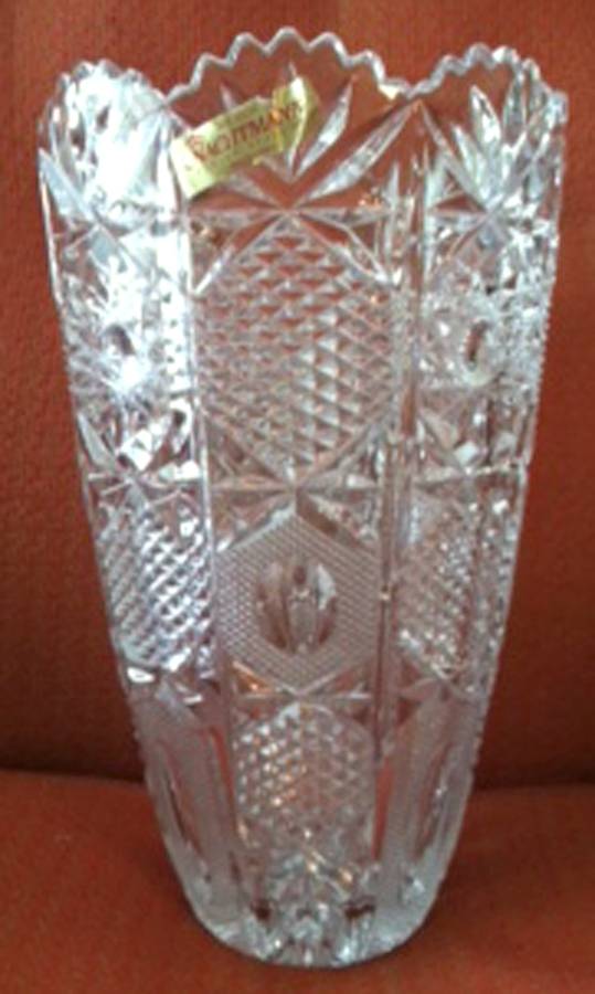 Paris (Cut Stars) Clear 12" Flower Vase by Nachtmann-1